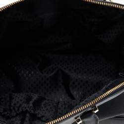 Pre Owned Dkny Black Leather Dome Satchel