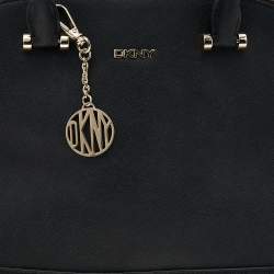 Pre Owned Dkny Black Leather Dome Satchel