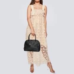 Pre Owned Dkny Black Leather Dome Satchel