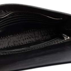 Pre Owned DKNY Black Leather Envelope Clutch