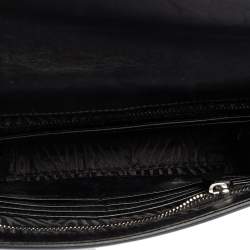 Pre Owned DKNY Black Leather Envelope Clutch