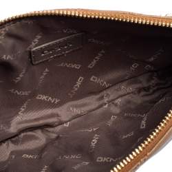 Pre Owned DKNY Beige Quilted Leather Lara Crossbody Bag