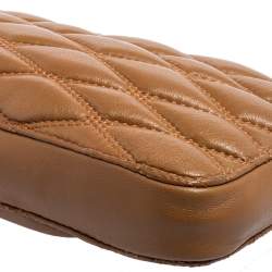Pre Owned DKNY Beige Quilted Leather Lara Crossbody Bag