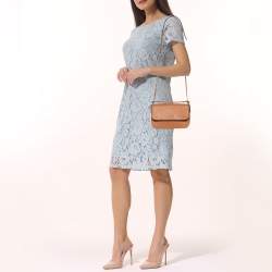 Pre Owned DKNY Brown Leather Chain Shoulder Bag