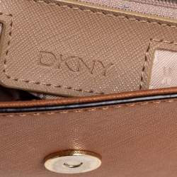 Pre Owned DKNY Brown Leather Chain Shoulder Bag
