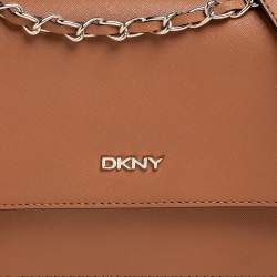 Pre Owned DKNY Brown Leather Chain Shoulder Bag