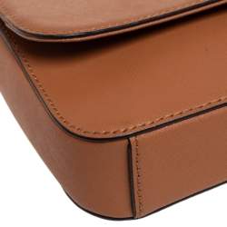 Pre Owned DKNY Brown Leather Chain Shoulder Bag