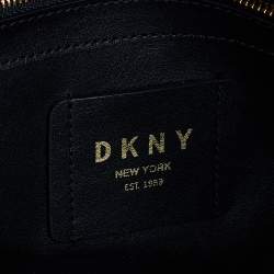 مملوكة مسبقًا DKNY Brown/Beige Signature Coated Canvas and Leather Tote