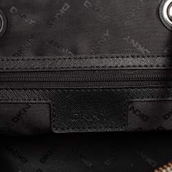 Pre Owned Dkny Silver Leather Dome Chain Shoulder Bag