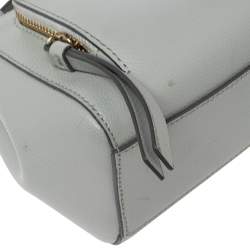 Pre Owned حقيبة كروس دي كيه إن واي جلد رصاصي بجيب أمامي