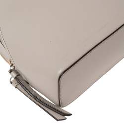 Pre Owned Dkny Beige Leather Mini Bryant Backpack Crossbody Bag