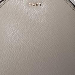 Pre Owned Dkny Beige Leather Mini Bryant Backpack Crossbody Bag