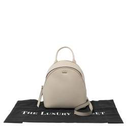 Pre Owned Dkny Beige Leather Mini Bryant Backpack Crossbody Bag