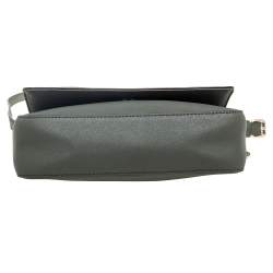 Pre Owned DKNY Green Leather Flap Shoulder Bag