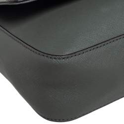 Pre Owned DKNY Green Leather Flap Shoulder Bag