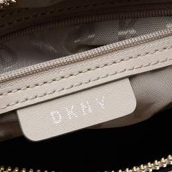 Pre Owned DKNY Pink/Brown Coated Canvas And Leather Bryant Park Satchel