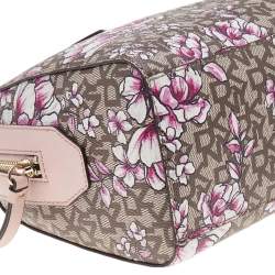 Pre Owned DKNY Pink/Brown Coated Canvas And Leather Bryant Park Satchel