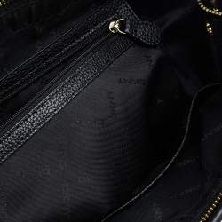 Pre Owned حقيبة ساتشل دي كي أن واي شلسي جلد أسود