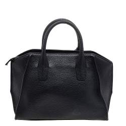 Pre Owned حقيبة ساتشل دي كي أن واي شلسي جلد أسود