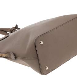 Dkny Brown Leather Top Zip Satchel