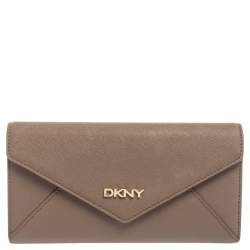 Pre-owned Dkny Brown Saffiano Leather Bryant Park Crossbody Bag