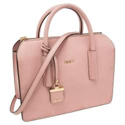 Pre Owned حقيبة يد توتس دي كي إن واي براينت جلد وردي