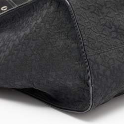 Pre Owned DKNY Black Monogram Canvas And Patent Leather Tote