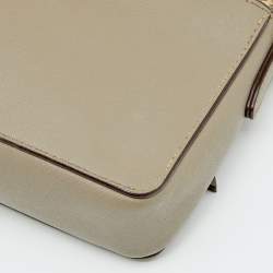 Pre Owned DKNY Grey Leather Bryant Park Crossbody Bag