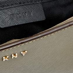 Pre Owned DKNY Grey Leather Bryant Park Crossbody Bag