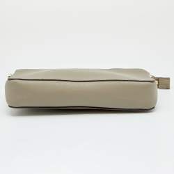 Pre Owned DKNY Grey Leather Bryant Park Crossbody Bag