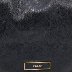 Pre Owned Dkny Black Leather Hobo