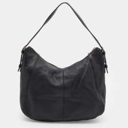 Pre Owned Dkny Black Leather Hobo