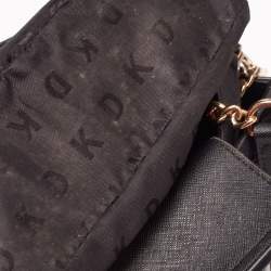 Pre Owned Dkny Black Leather Bucket Bag