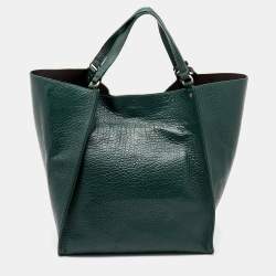Pre Owned DKNY Green Leather Tote
