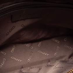 Pre Owned DKNY Brown Leather Ava Zip Crossbody Bag