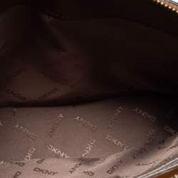 Pre Owned DKNY Brown Leather Ava Zip Crossbody Bag