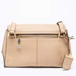 Pre Owned DKNY Beige Leather Bryant Flap Crossbody Bag