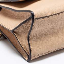 Pre Owned DKNY Beige Leather Bryant Flap Crossbody Bag