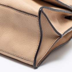 Pre Owned DKNY Beige Leather Bryant Flap Crossbody Bag