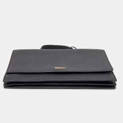 مملوكة مسبقًا حقيبة كروس دي كي أن واي جلد أسود بقلاب