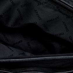 مملوكة مسبقًا حقيبة كروس دي كي أن واي جلد أسود بقلاب