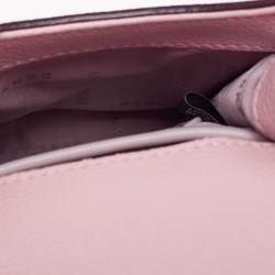 Pre Owned Dkny Powder Pink Leather Elisa Phone Crossbody Bag