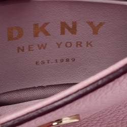 Pre Owned Dkny Powder Pink Leather Elisa Phone Crossbody Bag
