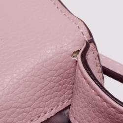 Pre Owned Dkny Powder Pink Leather Elisa Phone Crossbody Bag