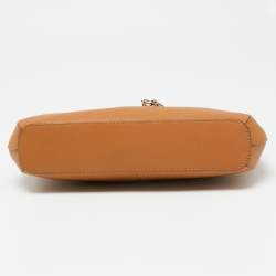 Pre Owned DKNY Tan Leather Camille Dome Shoulder Bag