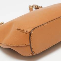 Pre Owned DKNY Tan Leather Camille Dome Shoulder Bag