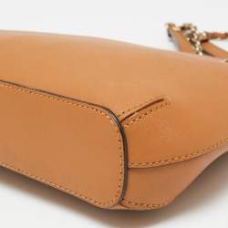 Pre Owned DKNY Tan Leather Camille Dome Shoulder Bag