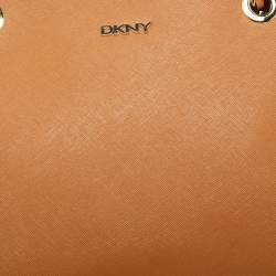 Pre Owned DKNY Tan Leather Camille Dome Shoulder Bag