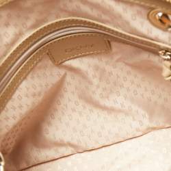 Pre Owned DKNY Tan Leather Camille Dome Shoulder Bag