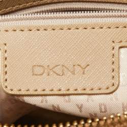 Pre Owned DKNY Tan Leather Camille Dome Shoulder Bag